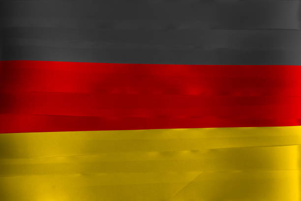 istock Colorful ribbon as Germany national flag. 1226586837