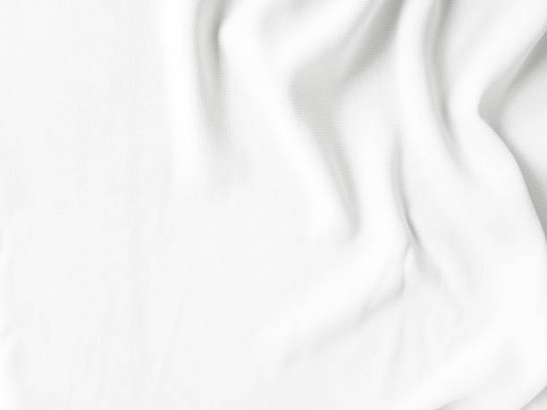 istock Soft white wrinkled fabric background for graphic design 1226587064
