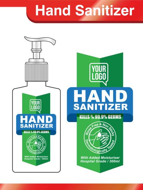 Hand Sanitizer Label Design Vector Graphic Template For ...