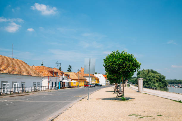 Typical traditional street in the village Tihany, near from lake Balaton, 06 may 2016 village Tihany, Hungary