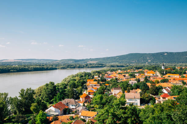 istock Esztergom city and Danube river panorama view in Hungary 1226589964
