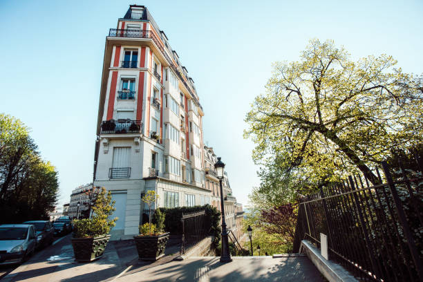 paris city apartments, parís, francia - art nouveau door paris france luxury fotografías e imágenes de stock
