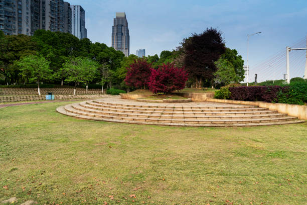 istock city park with modern building background in shanghai 1226609313