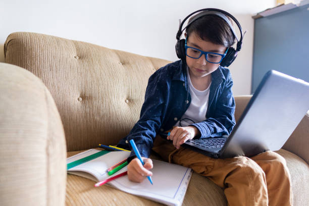 istock Latino boy studying from home in Covid's time 19 1226609424