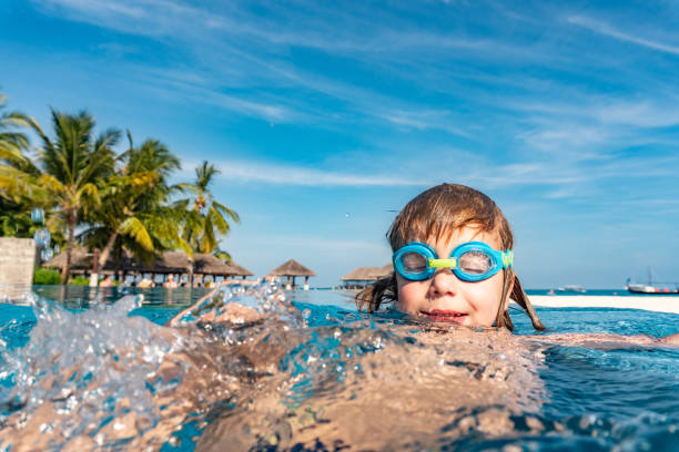 istock Close-up child in swimming pool 1226609648