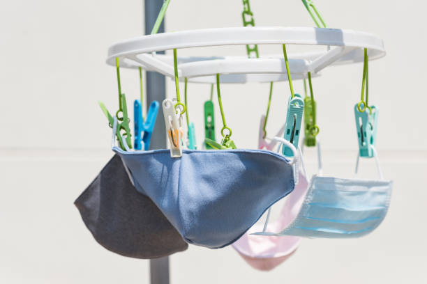 istock Fabric face mask wash and hang to dry 1226612208
