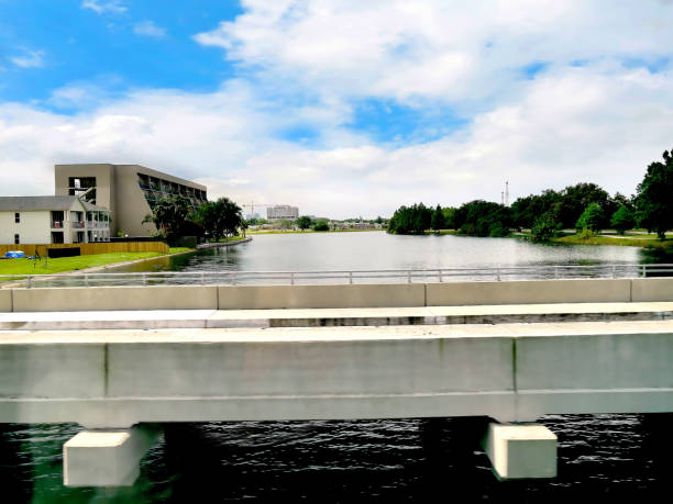 New Orleans, Louisiana, USA 09/13/2014 New Orleans has 2 levee systems and these systems boast 192 miles of levees and 99 miles of flood-walls. This is one of those levees that guard the city strengthened after Hurricane Katriona
