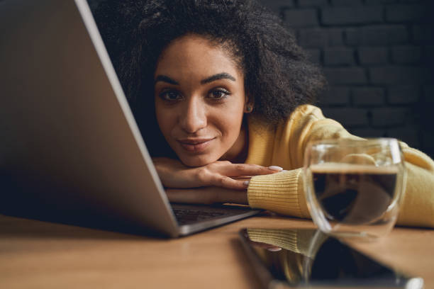 istock Beautiful office worker relaxing at the laptop 1226613924