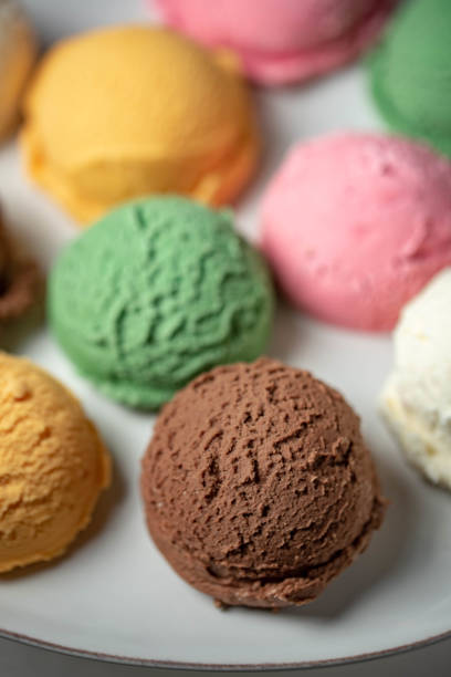istock assorted scoopes of ice cream on plate 1226616241