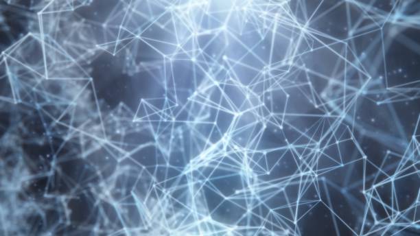 istock Futuristic Network Connection of Data and Glowing Geometric Plexus - Abstract Background Texture 1226621688
