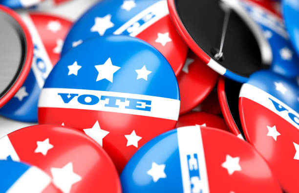istock Vote election badge button, vote USA, 3D rendering 1226621837