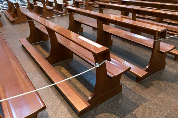 istock Anti Covid or Coronavirus measures in church 1226622471