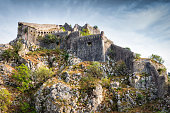 Kotor Fortress on Mountain Top St John Fortress Montenegro