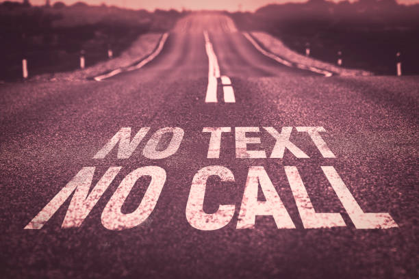 No text No call written on road