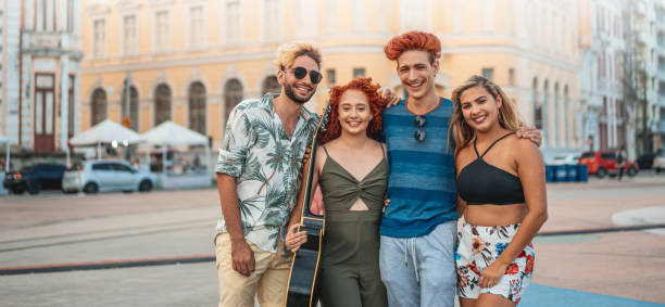 istock Group of friends embraced 1226627860