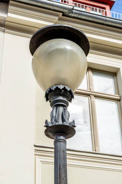 istock Nostalgic street lamp on a black pole 1226628938