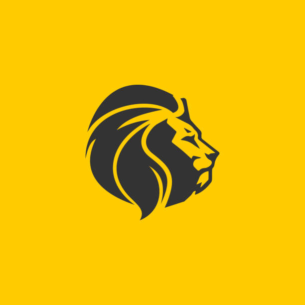 illustrazioni stock, clip art, cartoni animati e icone di tendenza di icona illustrazione vettoriale lion - pride of lions
