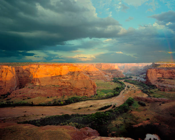 istock Summer rain in at sunset in a canyon! 1226632355