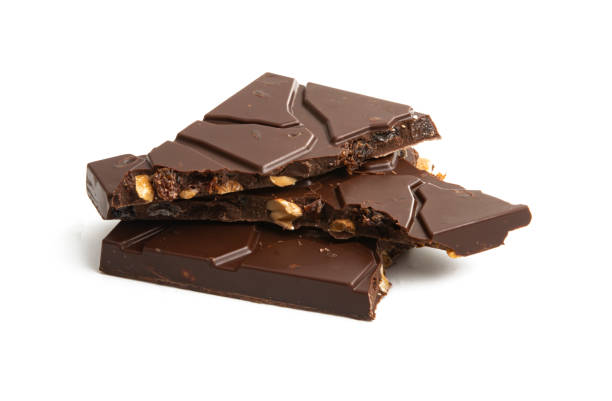 istock chocolate with nuts and raisins isolated 1226633636