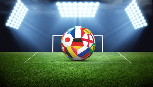 istock Soccer stadium arena with natural green grass 1226634499
