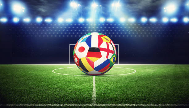 istock Soccer stadium arena with natural green grass 1226634799