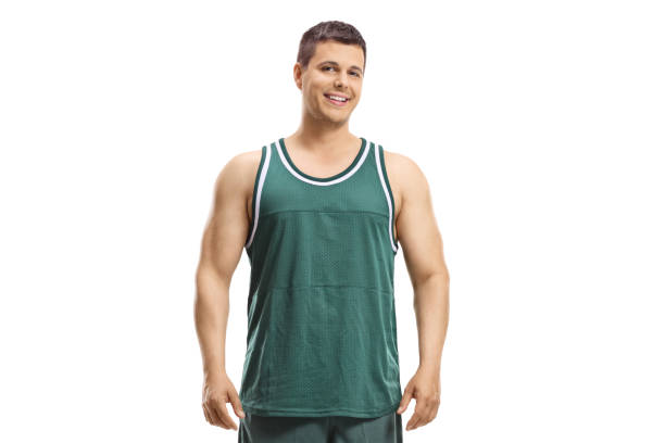 istock Male athlete in a green jersey 1226640170