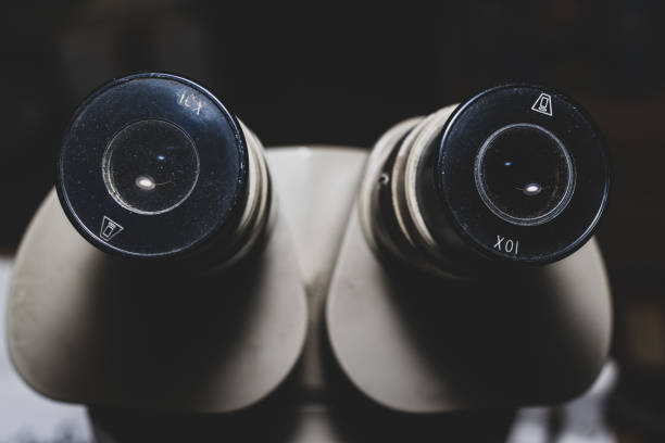 istock Eye piece of an antique microscope 1226642319
