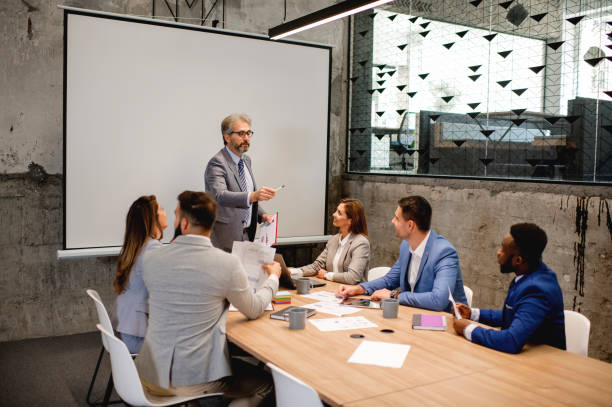 istock Business people discussing in board room 1226643237