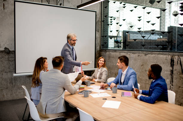istock Business people discussing in board room 1226643272