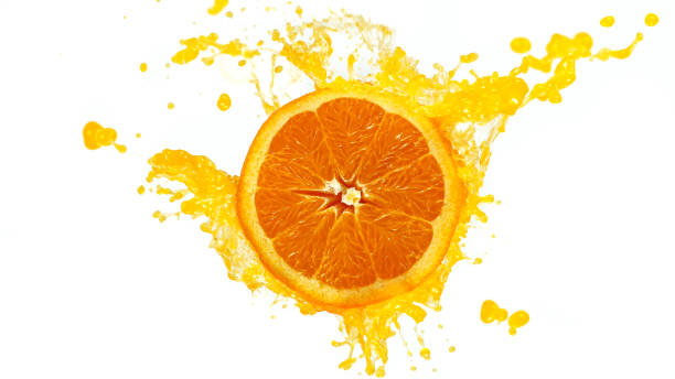 istock Fresh Orange Slice with Splashing Juice 1226644456