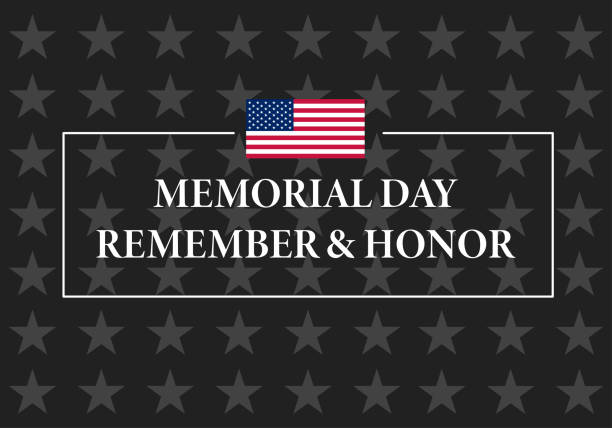 Memorial day greeting banner, vector american holiday. Memorial day greeting banner, vector american holiday poster. memorial day weekend stock illustrations