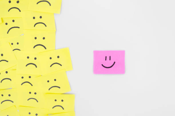 Adhesive note paper with happy face
