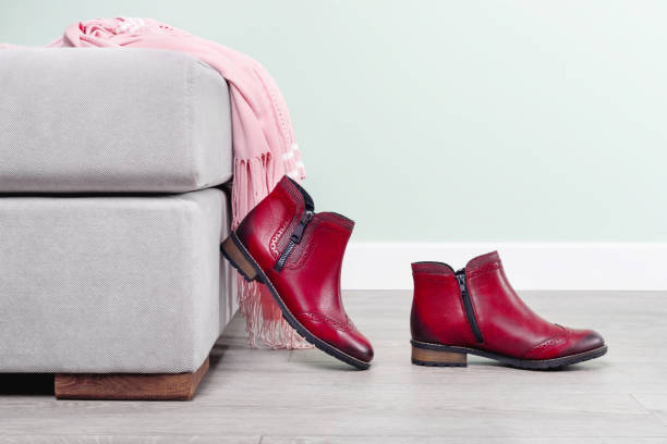 istock Stylish hallway interior with with clothes and shoes 1226656953