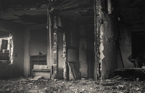 istock Ruined old residential private house 1226657007