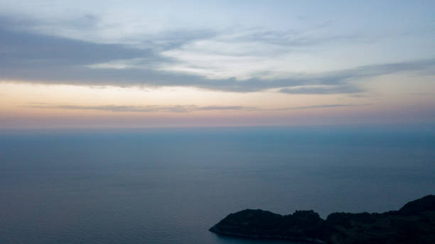 istock mountain and sea views. seascape drone view at sunset 1226657020