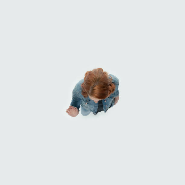 istock In front of white background wearing double denim 1226658852