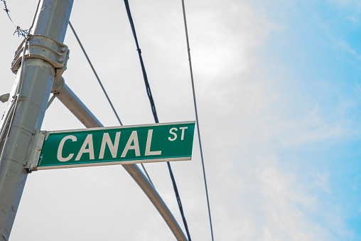 A Canal street sign