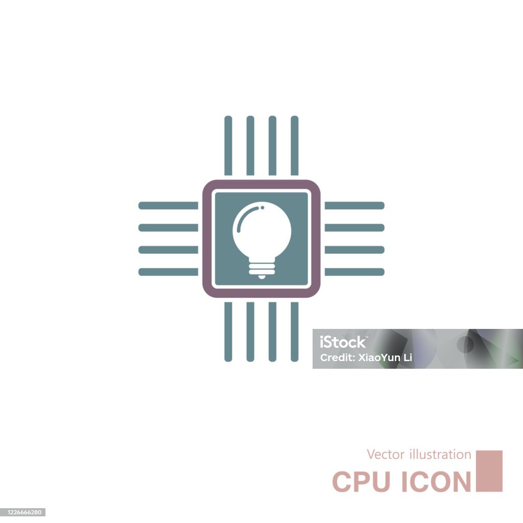 Desktop Cpu Vector Vector Drawing Of Computer Cpu Stock Illustration - Download Image Now ...