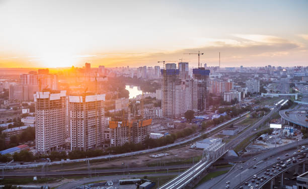 istock New residential district under construction in Moscow at sunset. 1226669686