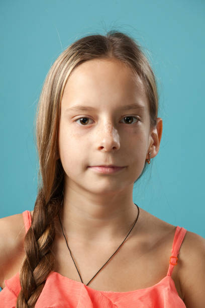 istock Close-up studio portrait of a 10 year old gir 1226669691