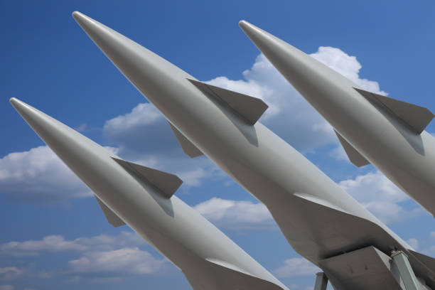 istock Battle rockets against the sky 1226669754