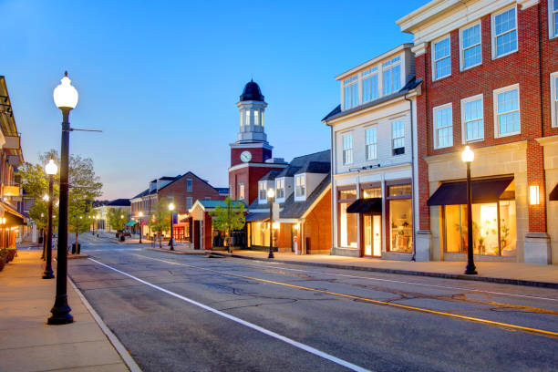Mashpee Commons on Cape Cod Mashpee is a town in Barnstable County, Massachusetts, United States, on Cape Cod. small town america photos stock pictures, royalty-free photos & images