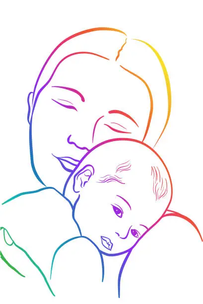 Vector illustration of HappyNewMother