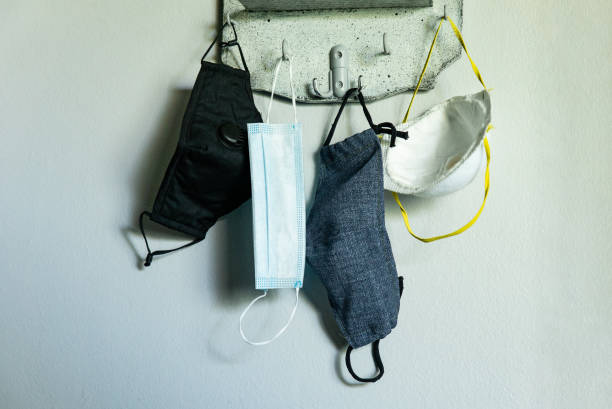 istock Variety Row of Face Masks on a rack 1226673631