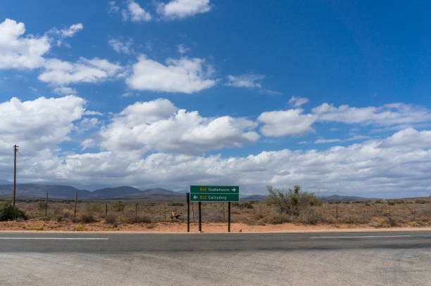 istock Direction sign on R62 highway in South Africa 1226673713