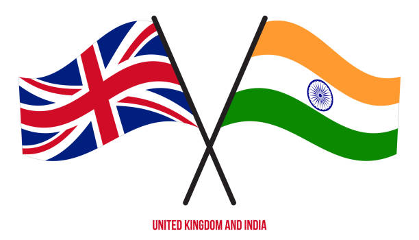 istock United Kingdom and India Flags Crossed And Waving Flat Style. Official Proportion. Correct Colors 1226683427