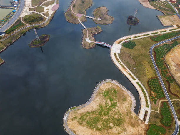 istock Aerial view, forests and lakes 1226684992