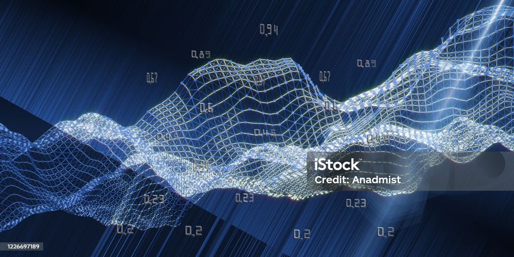 Abstract Algorithm Analytical Background With Grid Of Data And Shine ...