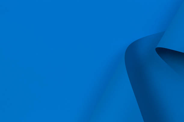 istock Abstract geometric shape blue color paper background 1226700686