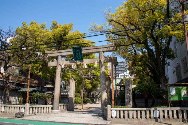 Torii of Namba Yasaka Shrine / April 4, 2020 Osaka City, Osaka Prefecture, Japan